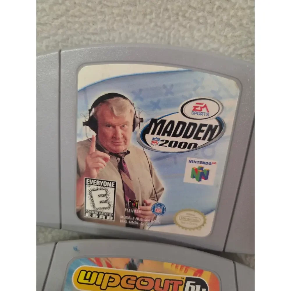 Vtg Lot 5 Nintendo N64 Games Sports NBA Madden Wipeout Arcade